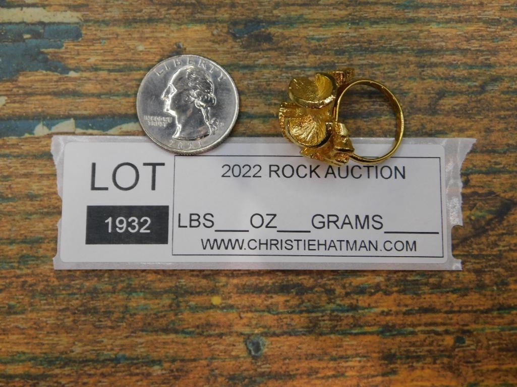 FLOWER RING ROCK STONE LAPIDARY SPECIMEN - 4