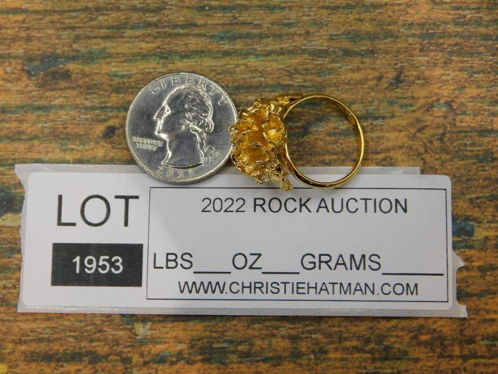 FLOWER RING ROCK STONE LAPIDARY SPECIMEN - 4