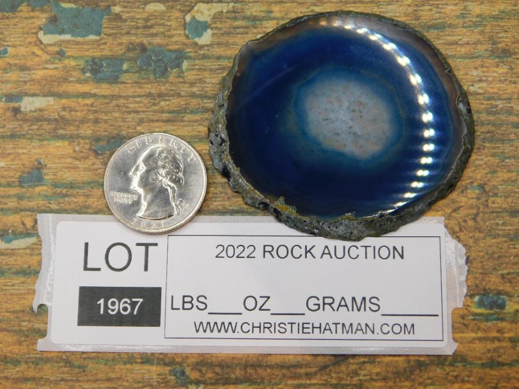 AGATE SLICE ROCK STONE LAPIDARY SPECIMEN - 4