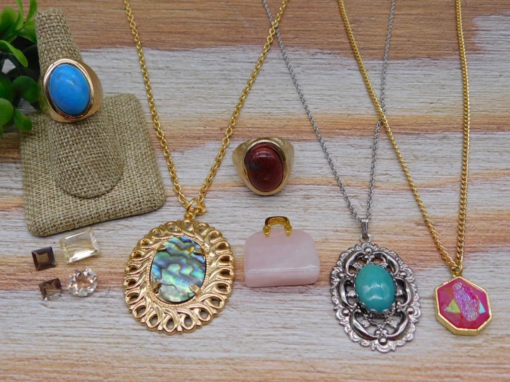 MIXED JEWELRY LOT ROCK STONE LAPIDARY SPECIMEN (1 of 5)