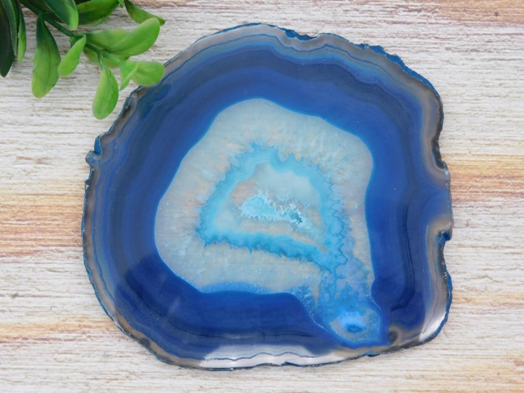 AGATE SLICE ROCK STONE LAPIDARY SPECIMEN (1 of 2)