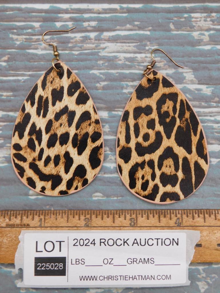 CHEETAH TEARDROP EARRINGS - 2