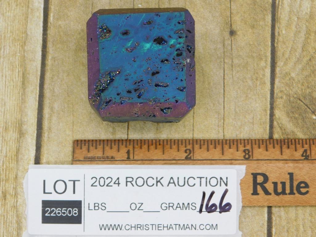 DRUZY TITANIUM CUBE ROCK STONE LAPIDARY SPECIMEN - 2