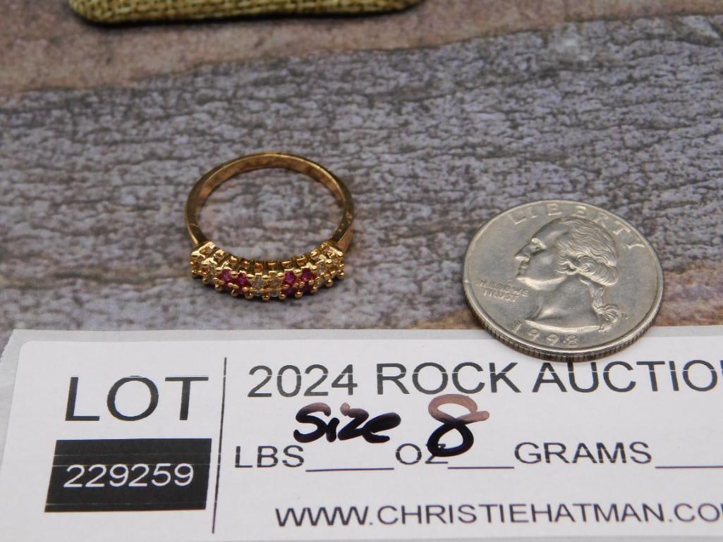 STONE RING ROCK STONE LAPIDARY SPECIMEN - 2