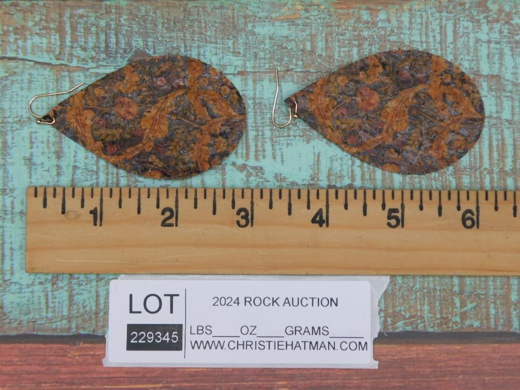 RUSTIC TEAR DROP EARRINGS - 2