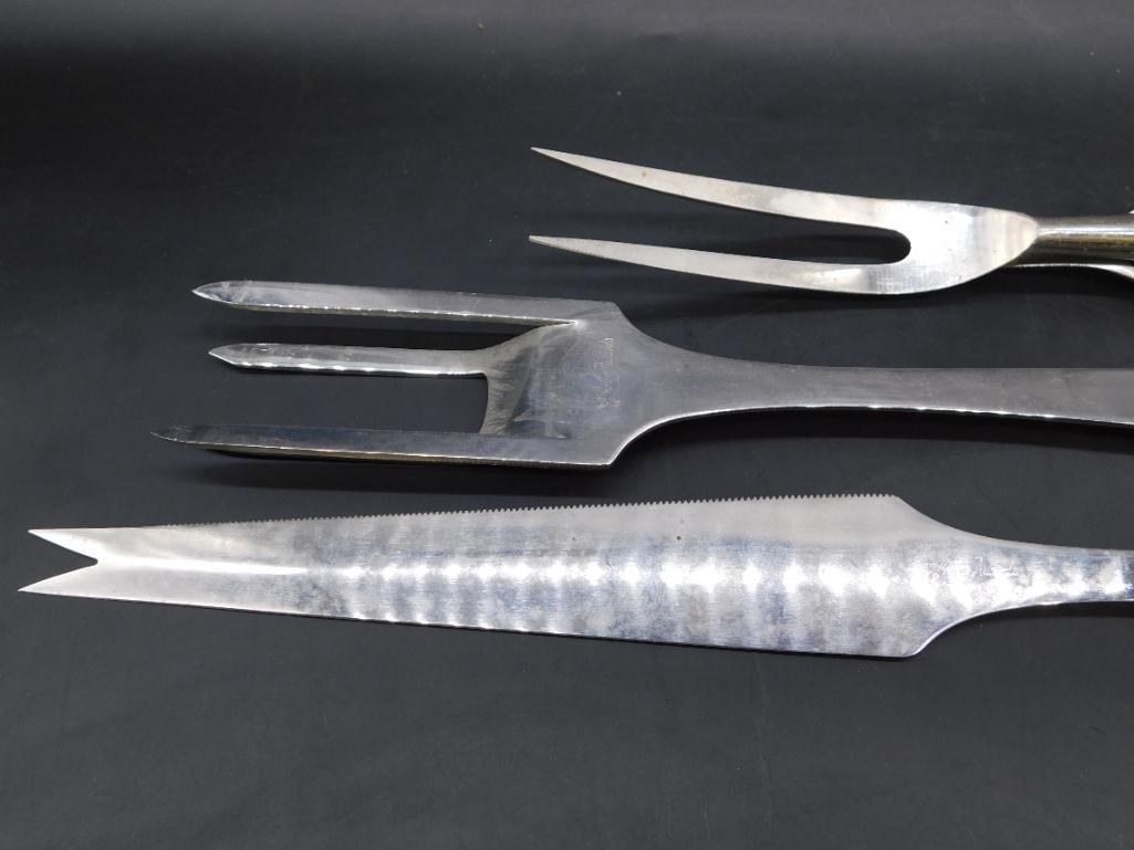 ANTLER HANDLED UTENSILS VINTAGE ANTIQUE: ANTLER HANDLED UTENSILS VINTAGE ANTIQUE