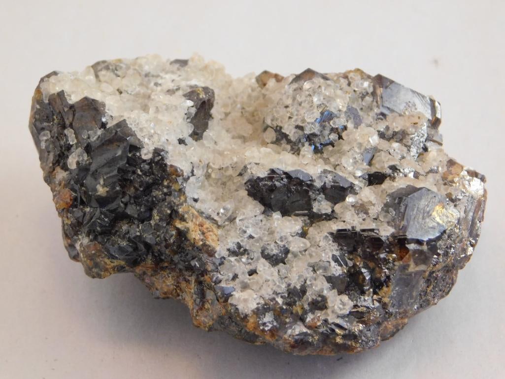 CHALCOPYRITE ON SPHALERITE ROCK STONE LAPIDARY SPECIMEN (1 of 2)