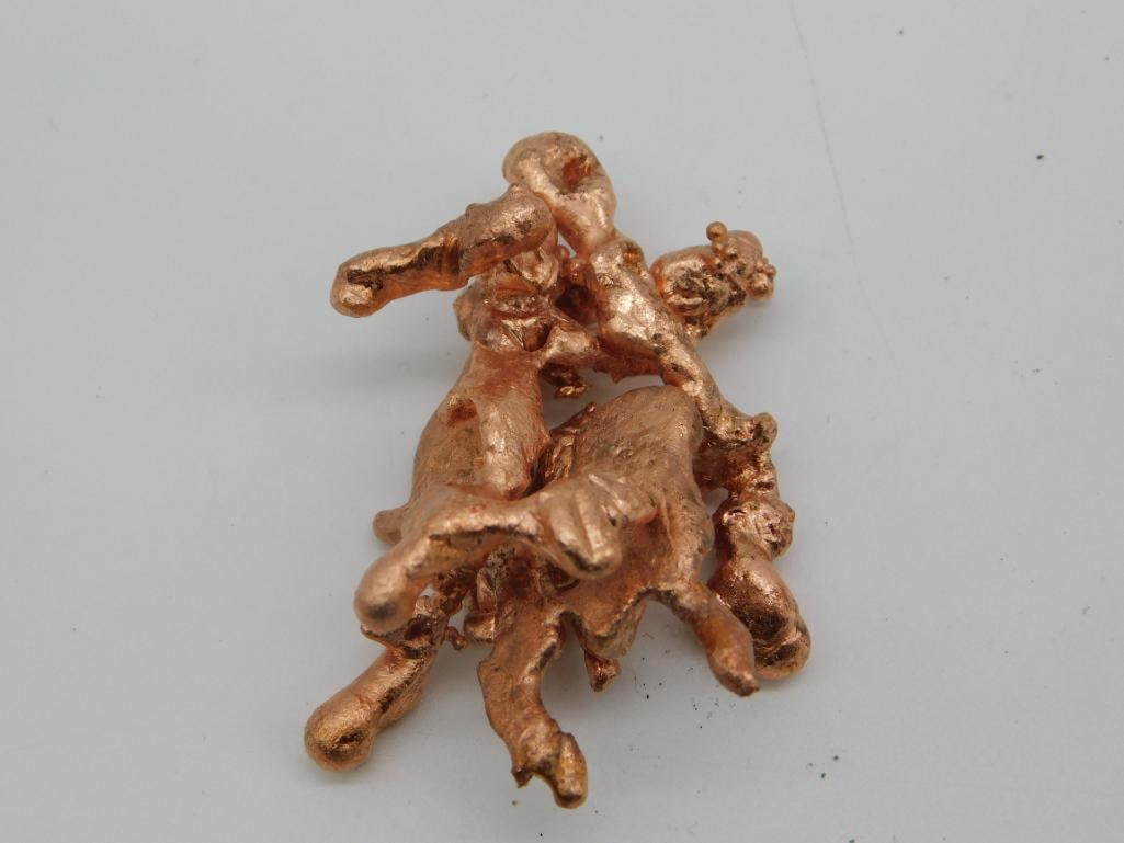 SCULPTED COPPER ROCK STONE LAPIDARY SPECIMEN: SCULPTED COPPER ROCK STONE LAPIDARY SPECIMEN