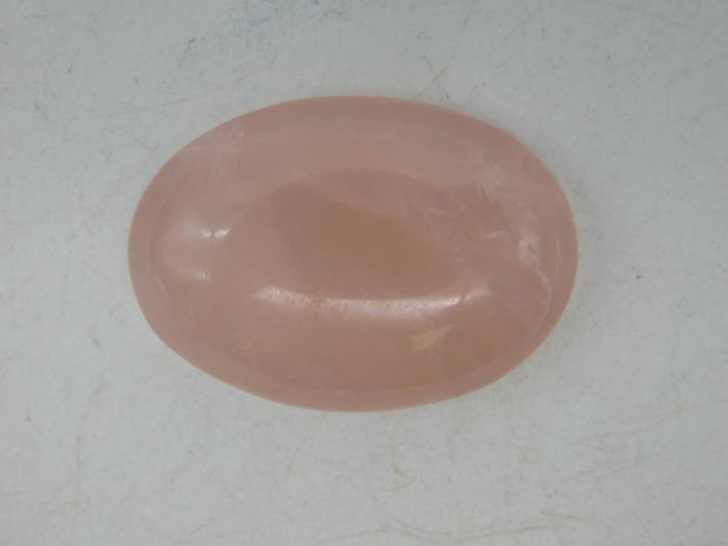ROSE QUARTZ CABOCHON ROCK STONE LAPIDARY SPECIMEN: ROSE QUARTZ CABOCHON ROCK STONE LAPIDARY SPECIMEN