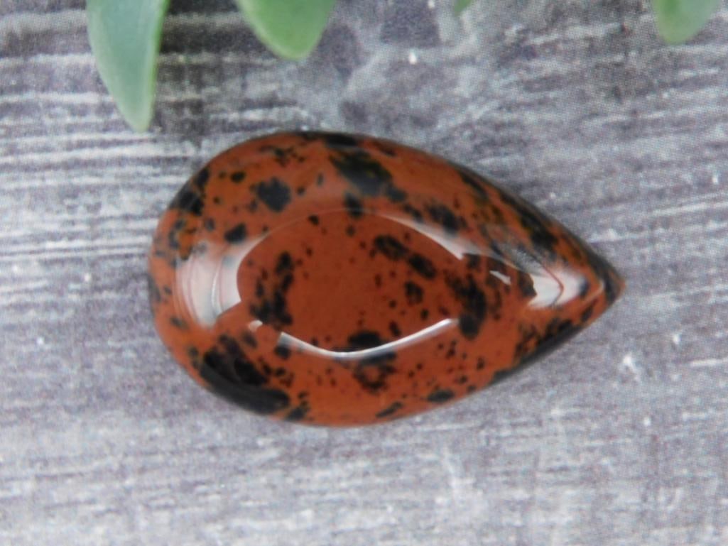 MAHOGANY OBSIDIAN CABOCHON ROCK STONE LAPIDARY SPECIMEN (1 of 2)