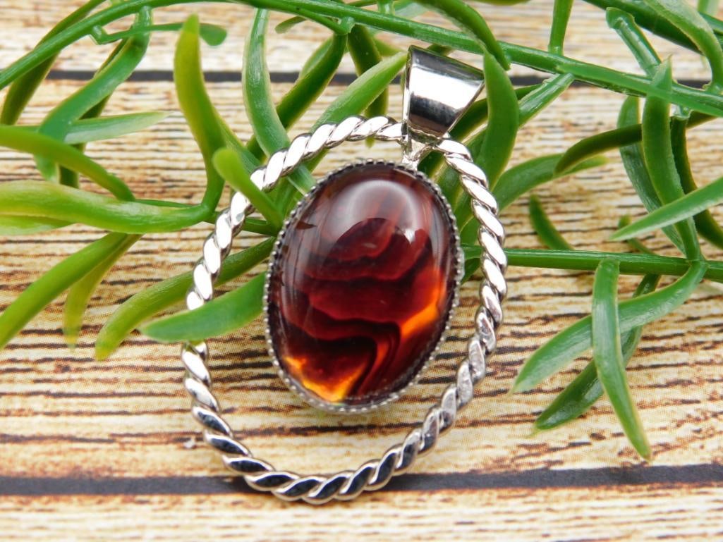 ABALONE STONE PENDANT ROCK STONE LAPIDARY SPECIMEN: ABALONE STONE PENDANT ROCK STONE LAPIDARY SPECIMEN