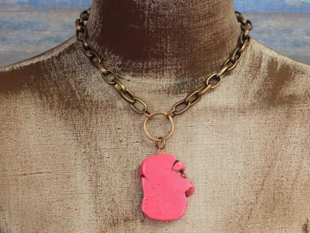 HATMAN ORIGINAL STONE AND COPPER NECKLACE (1 of 2)