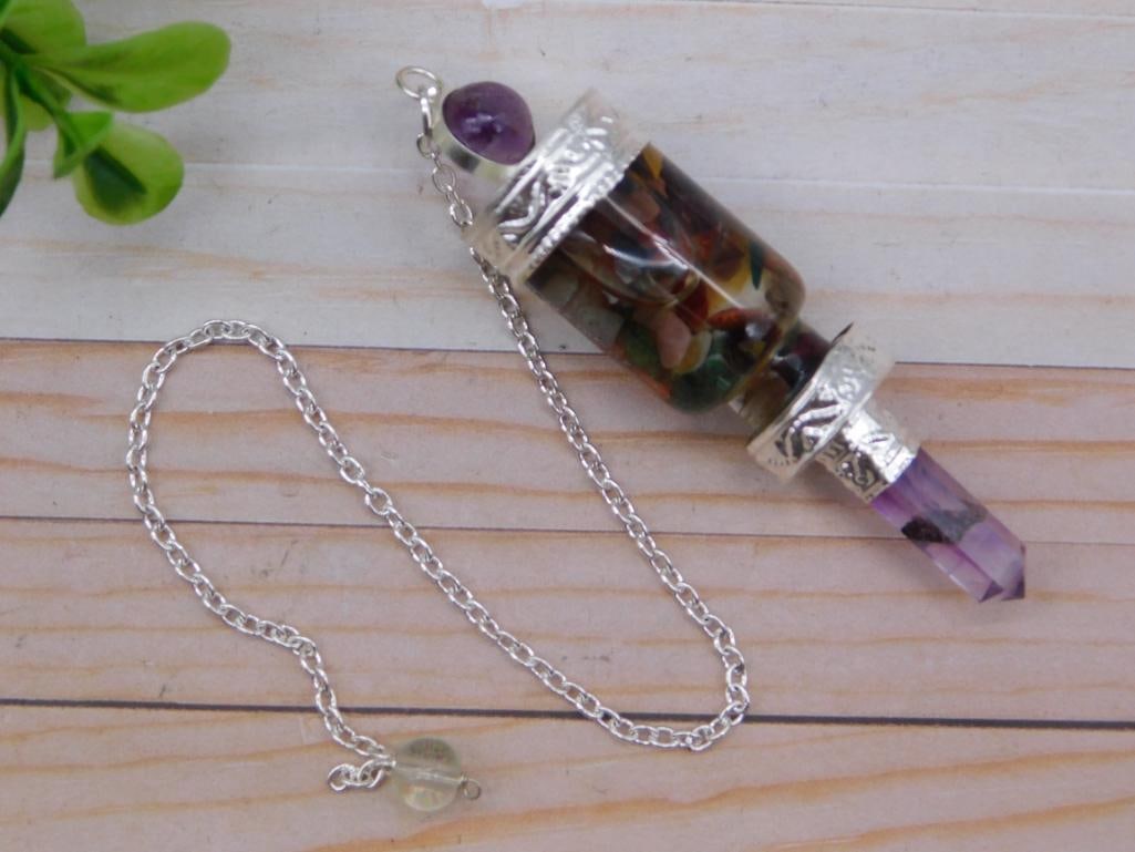 MIXED STONE PENDULUM ROCK STONE LAPIDARY SPECIMEN: MIXED STONE PENDULUM ROCK STONE LAPIDARY SPECIMEN