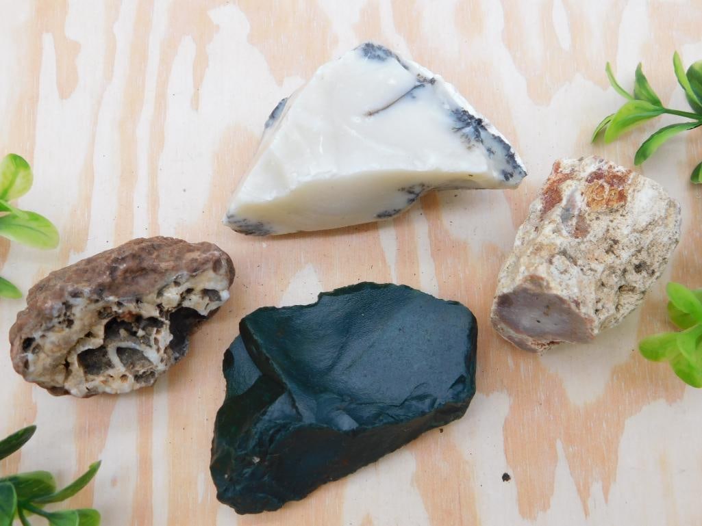 MIXED STONE LOT ROCK STONE LAPIDARY SPECIMEN: MIXED STONE LOT ROCK STONE LAPIDARY SPECIMEN