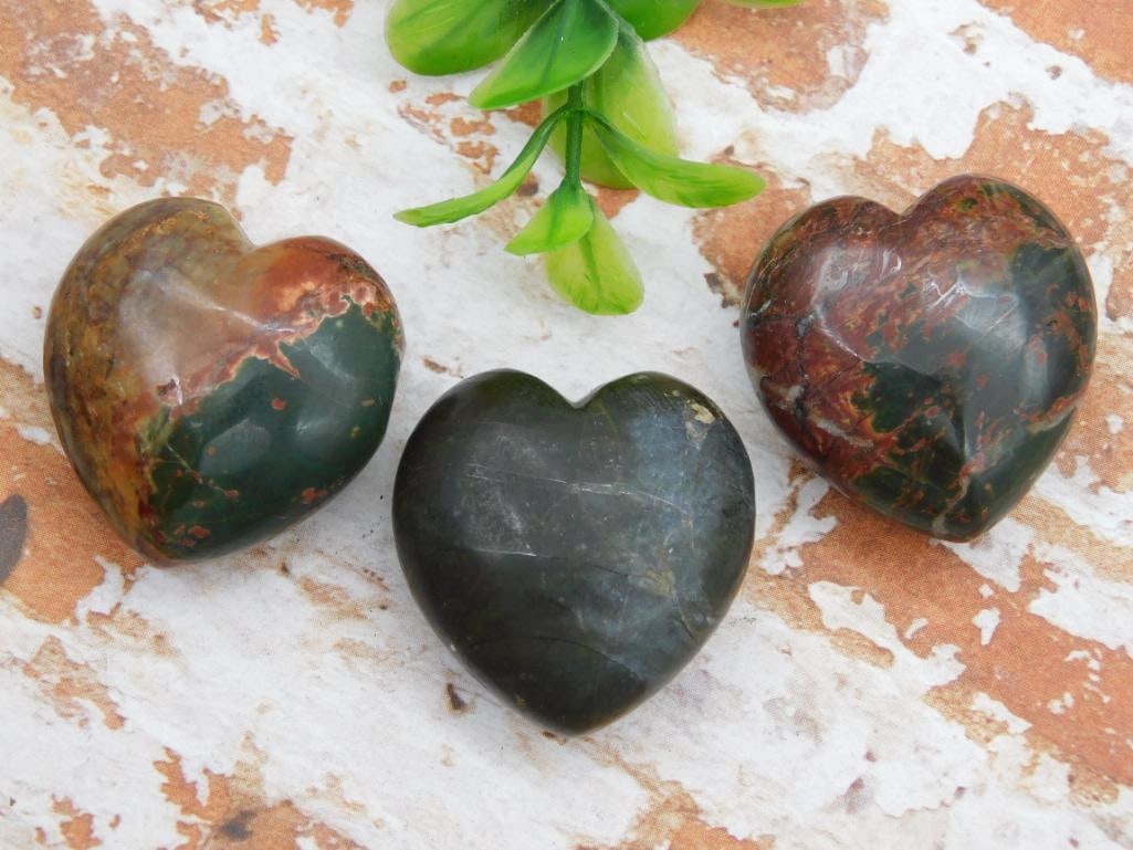 NETWORK JASPER HEARTS ROCK STONE LAPIDARY SPECIMEN: NETWORK JASPER HEARTS ROCK STONE LAPIDARY SPECIMEN