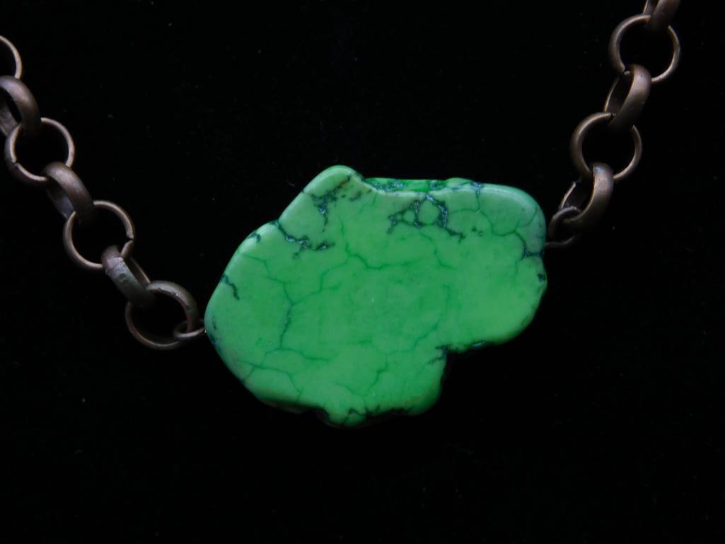 IMPRESSION JASPER PENDANT ON CHAIN NECKLACE (1 of 3)