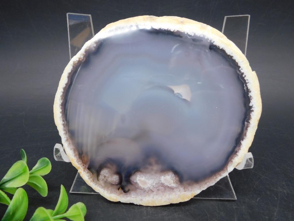 AGATE SLICE ROCK STONE LAPIDARY SPECIMEN: AGATE SLICE ROCK STONE LAPIDARY SPECIMEN