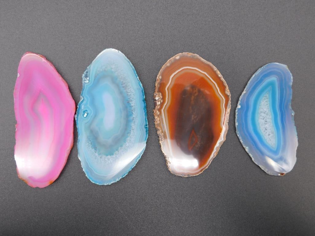 AGATE SLICES ROCK STONE LAPIDARY SPECIMEN (1 of 2)