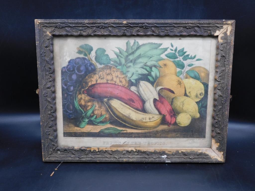 18X12 FRAMED PAINTING OF FRUIT VINTAGE ANTIQUE COLLECTIBLE (1 of 4)
