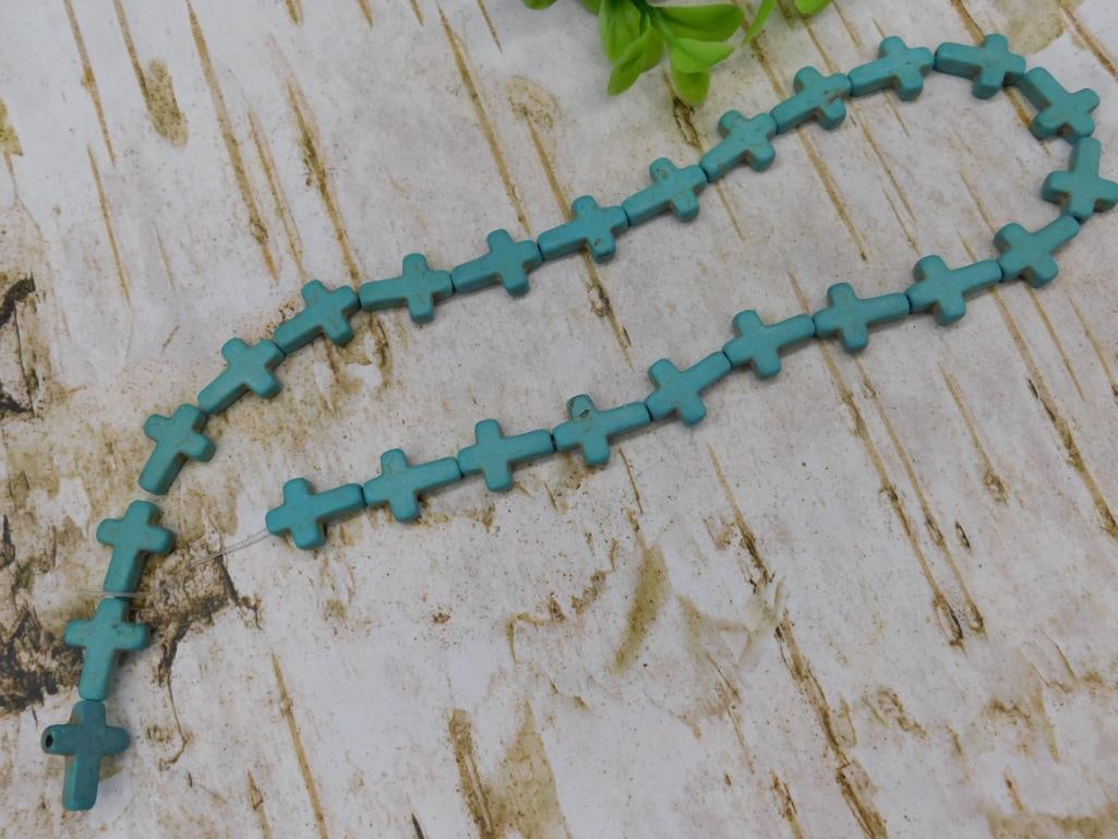 STONE CROSS BEADS ROCK STONE LAPIDARY SPECIMEN (1 of 3)