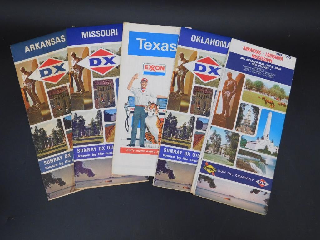 DX ROAD MAPS ASSORTED STATES VINTAGE ANTIQUE: DX ROAD MAPS ASSORTED STATES VINTAGE ANTIQUE