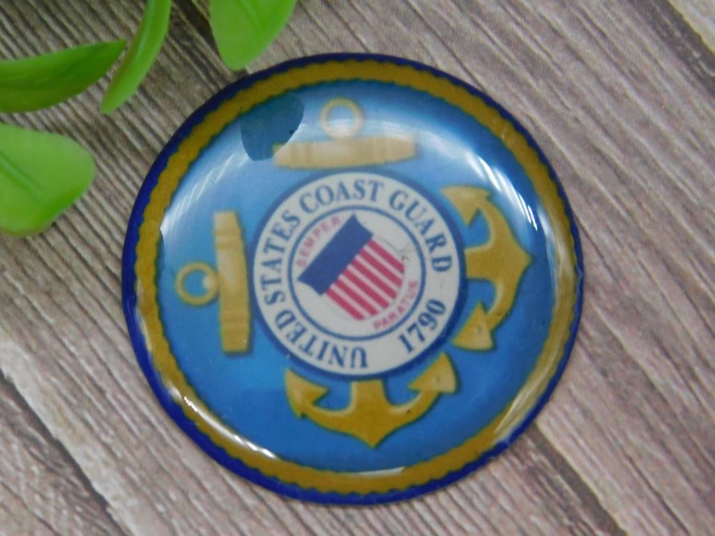 UNITATED STATES COAST GUARD CABOCHON MEDALLION: UNITATED STATES COAST GUARD CABOCHON MEDALLION