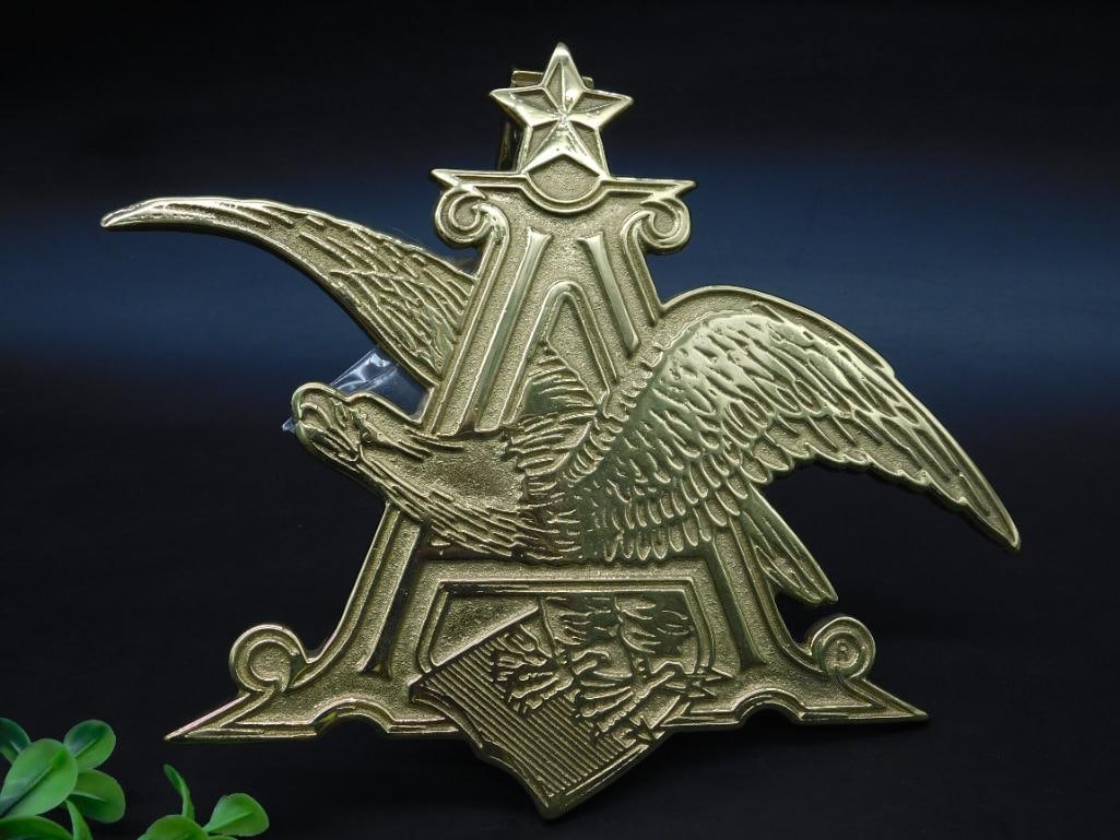 Cast Metal Wall Plaque With Eagle and Star Motif: Cast Metal Wall Plaque With Eagle and Star Motif