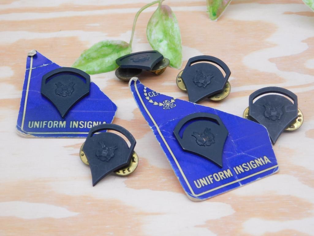 Set of Military Uniform Insignia Pins with Backings: Set of Military Uniform Insignia Pins with Backings