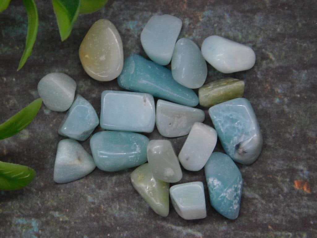 Mixed Amazonite Gemstones, 12 Grams Rock Stone Lapidary Specimen: Mixed Amazonite Gemstones, 12 Grams Rock Stone Lapidary Specimen
