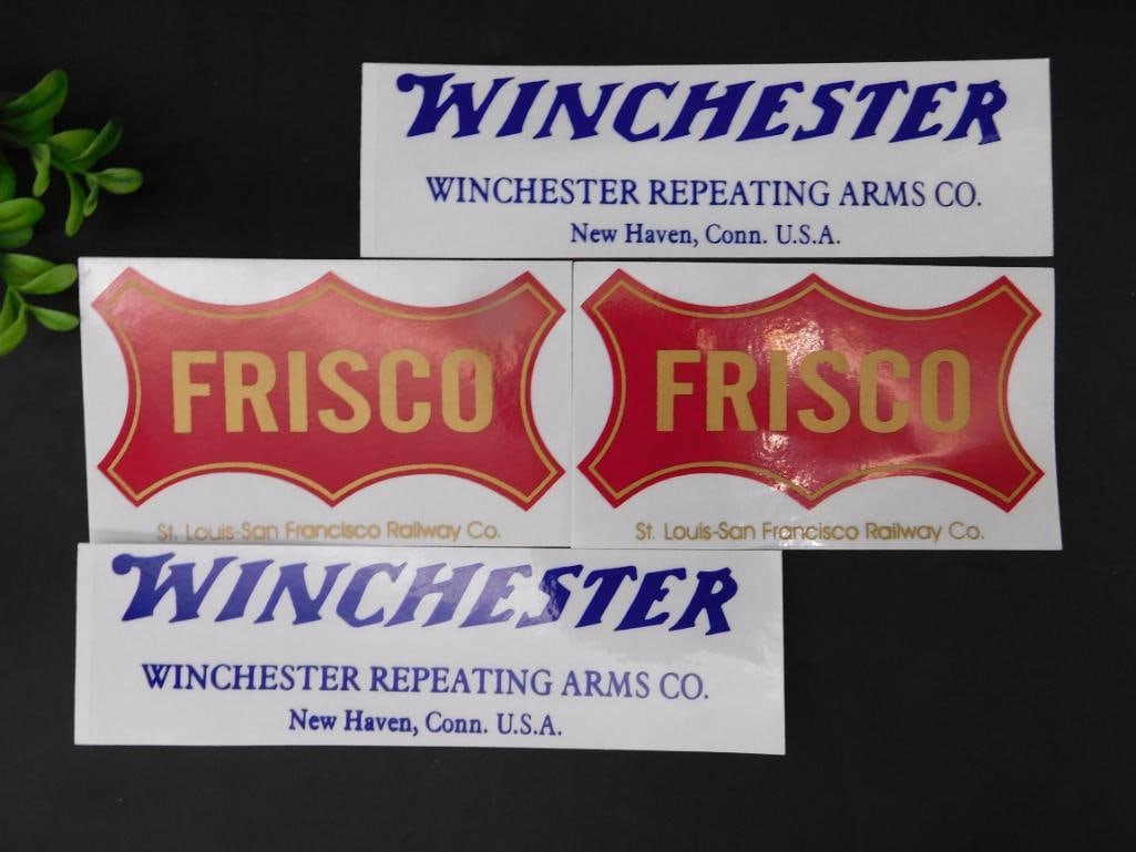 Set of Winchester and Frisco Decal Stickers: Set of Winchester and Frisco Decal Stickers
