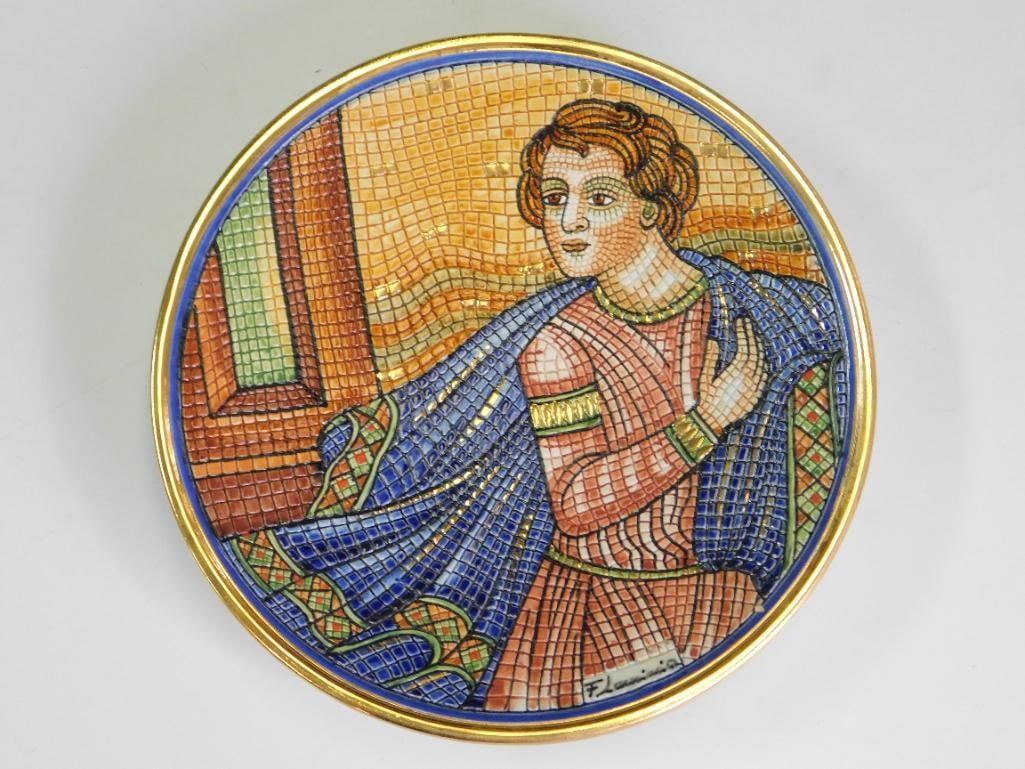 MOSAIC-STYLE GIUSEPPE II MANTELLO DECORATIVE PLATE VENETO FLAIR COLLECTION: MOSAIC-STYLE GIUSEPPE II MANTELLO DECORATIVE PLATE VENETO FLAIR COLLECTION
