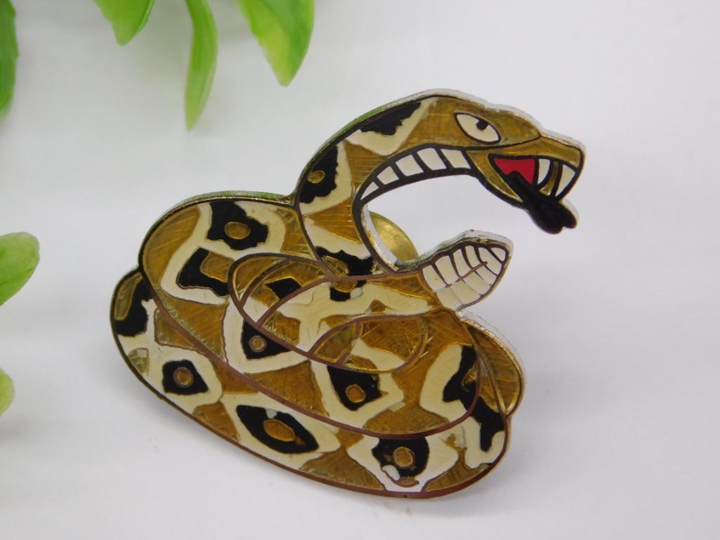 ENAMEL RATTLESNAKE LAPEL PIN (1 of 2)