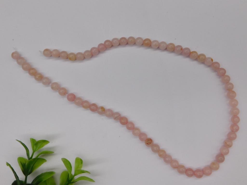 ROSE QUARTZ BEADS ROCK STONE LAPIDARY SPECIMEN (1 of 2)