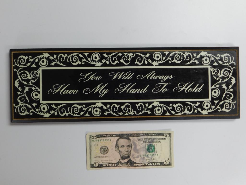 Decorative Wall Sign With Romantic Quote: Decorative Wall Sign With Romantic Quote