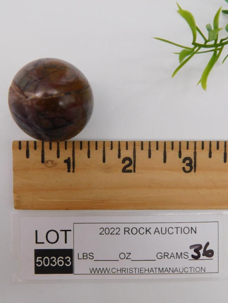 NETWORK JASPER SPHERE ROCK STONE LAPIDARY SPECIMEN - 2