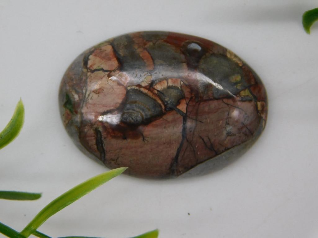 RHYOLITE CABOCHON ROCK STONE LAPIDARY SPECIMEN: RHYOLITE CABOCHON ROCK STONE LAPIDARY SPECIMEN