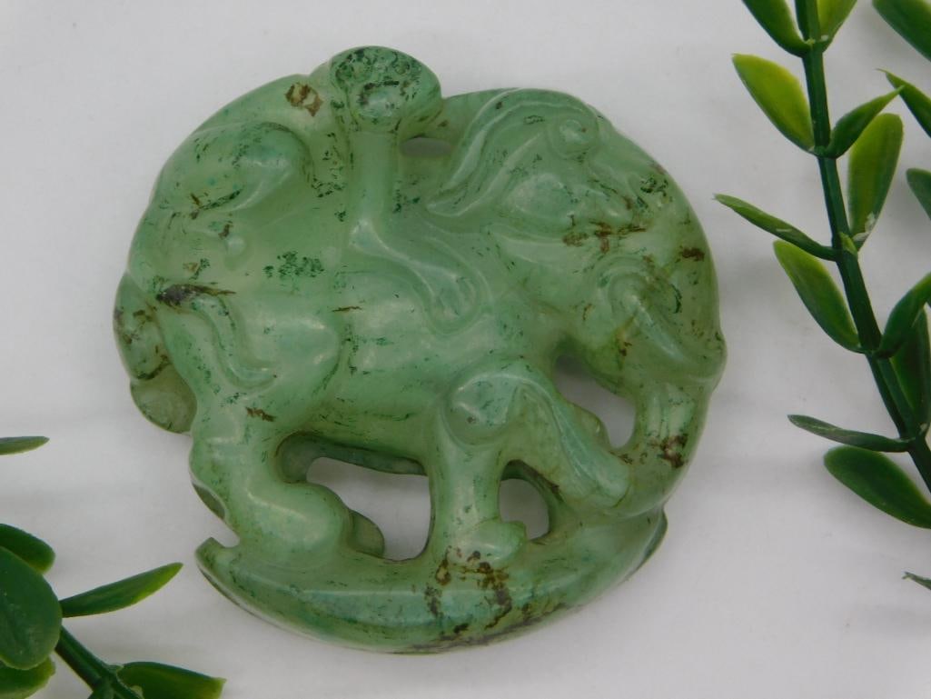 CARVED JADE STATUE ROCK STONE LAPIDARY SPECIMEN: CARVED JADE STATUE ROCK STONE LAPIDARY SPECIMEN