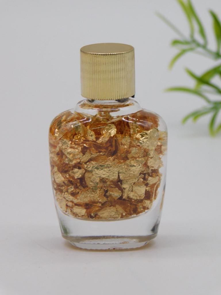 GOLD FLAKES IN A BOTTLE ROCK STONE LAPIDARY SPECIMEN (1 of 2)