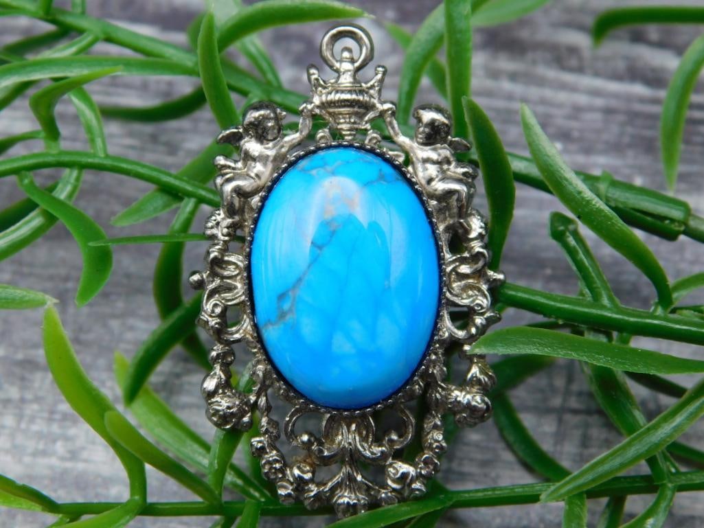 TURQUOISE PENDANT ROCK STONE LAPIDARY SPECIMEN: TURQUOISE PENDANT ROCK STONE LAPIDARY SPECIMEN