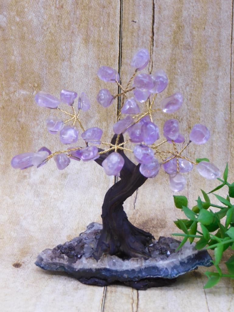 AMETHYST TREE ROCK STONE LAPIDARY SPECIMEN: AMETHYST TREE ROCK STONE LAPIDARY SPECIMEN
