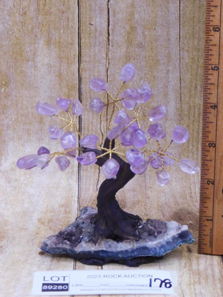 AMETHYST TREE ROCK STONE LAPIDARY SPECIMEN - 2