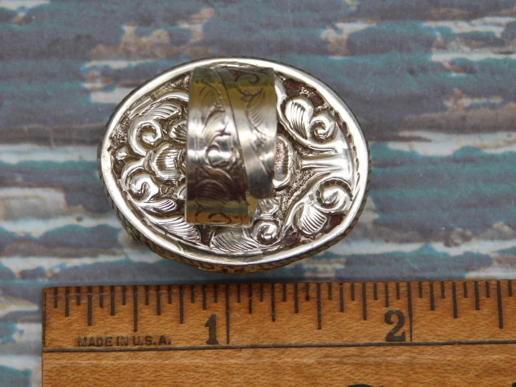 PYRITE ADJUSTABLE RING ROCK STONE LAPIDARY SPECIMEN - 4