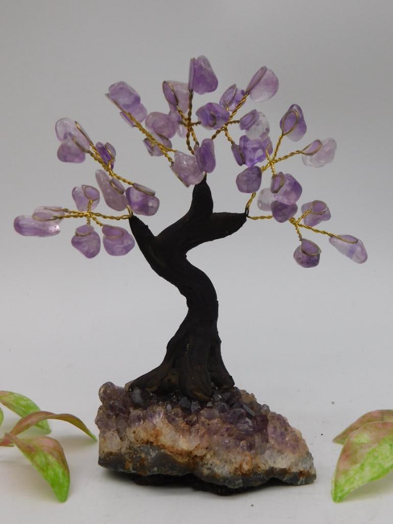 AMETHYST TREE ROCK STONE LAPIDARY SPECIMEN: AMETHYST TREE ROCK STONE LAPIDARY SPECIMEN