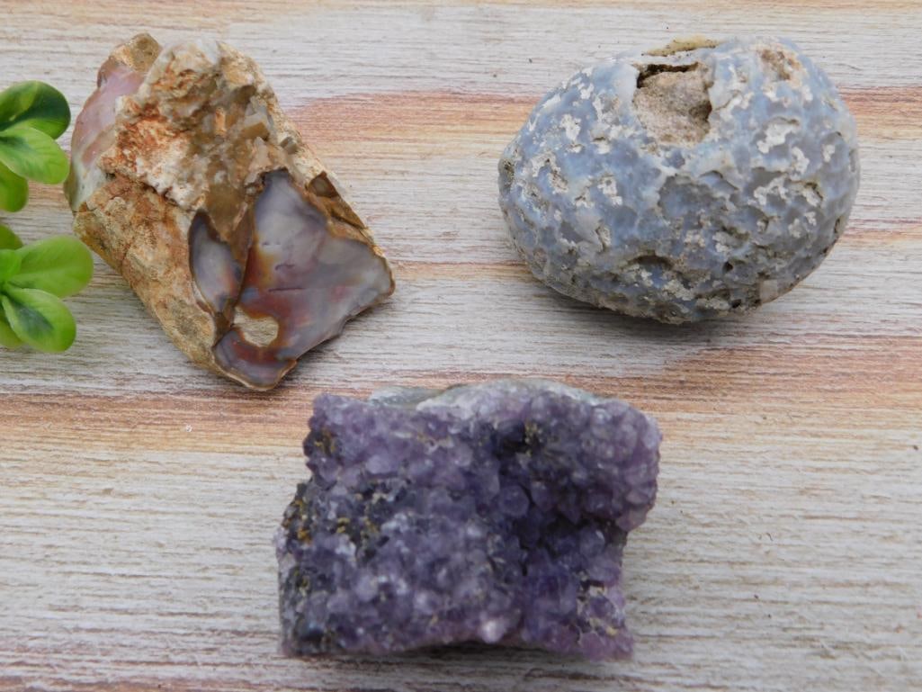 MIXED LOT ROCK STONE LAPIDARY SPECIMEN: MIXED LOT ROCK STONE LAPIDARY SPECIMEN