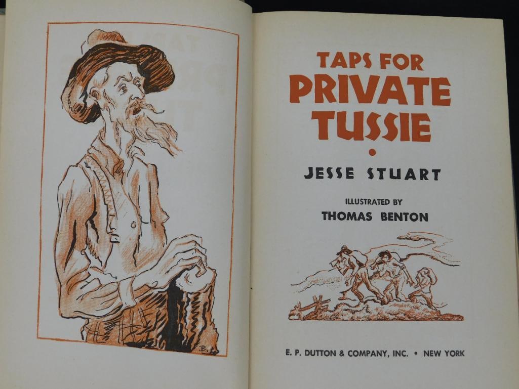 Taps for Private Tussie Book by Jesse Stuart and Illustrated by Thomas Hart Benton, 1943 Edition: Taps for Private Tussie Book by Jesse Stuart and Illustrated by Thomas Hart Benton, 1943 Edition