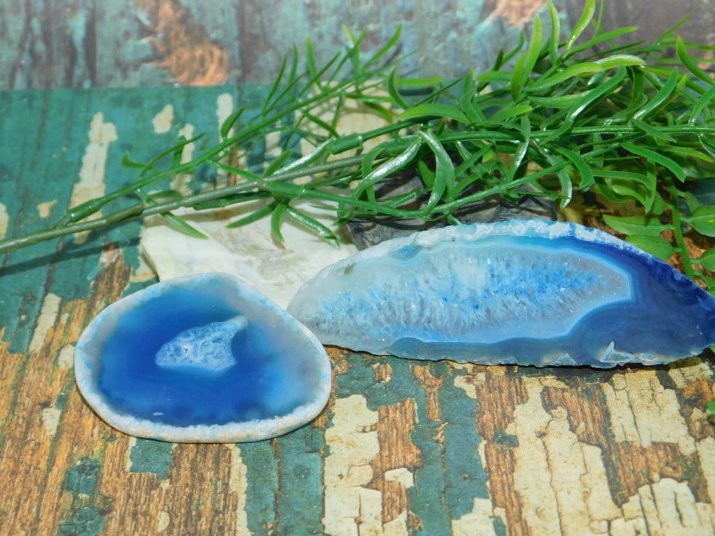 AGATE SLICES ROCK STONE LAPIDARY SPECIMEN: AGATE SLICES ROCK STONE LAPIDARY SPECIMEN