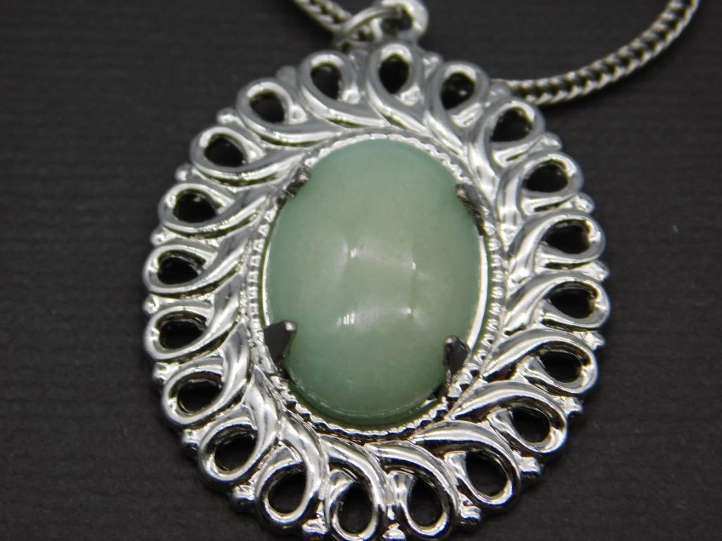 GENUINE STONE PENDANT ON CHAIN NECKLACE ROCK STONE LAPIDARY SPECIMEN: GENUINE STONE PENDANT ON CHAIN NECKLACE ROCK STONE LAPIDARY SPECIMEN