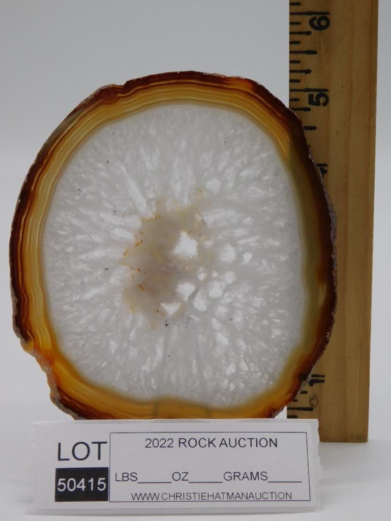 AGATE SLICE ROCK STONE LAPIDARY SPECIMEN - 2