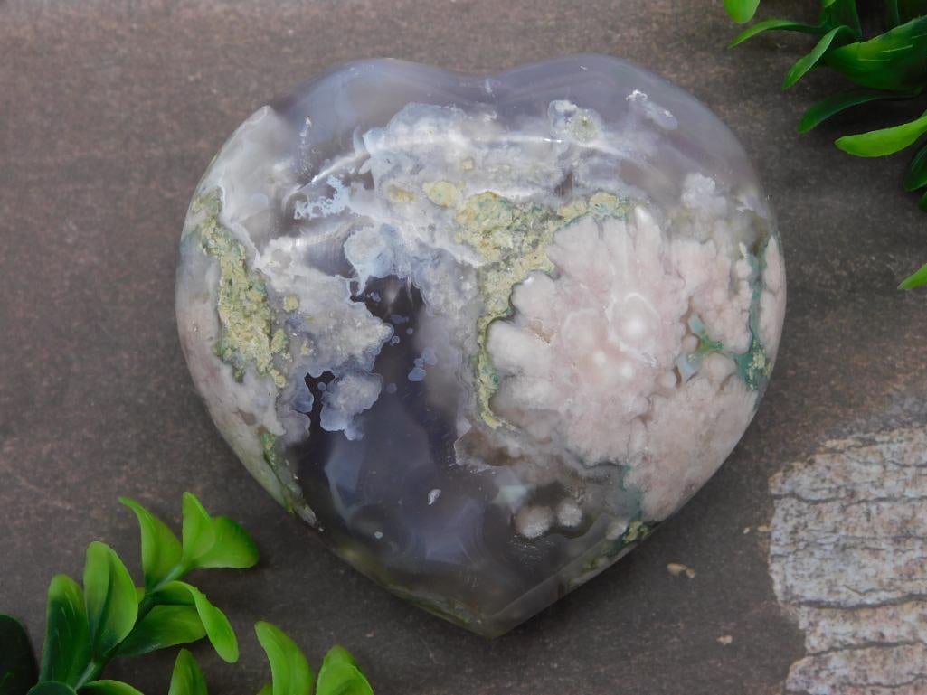 HATMANS FLOWER PETAL AGATE ROCK STONE LAPIDARY SPECIMEN (1 of 2)