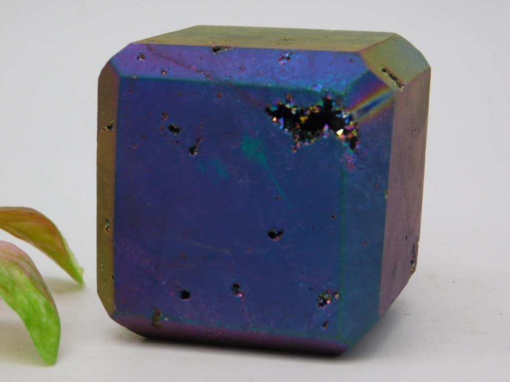 DRUZY TITANIUM CUBE ROCK STONE LAPIDARY SPECIMEN: DRUZY TITANIUM CUBE ROCK STONE LAPIDARY SPECIMEN